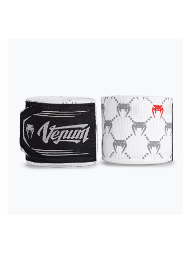 Боксови бандажи Venum Monogram Hand Wraps Advanced 400 cm white
