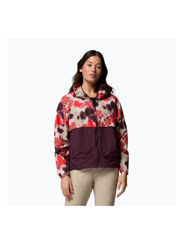 Дамско ветроустойчиво яке Columbia Spire Valley Printed Windbreaker washed red ikatbloom print/moonvista