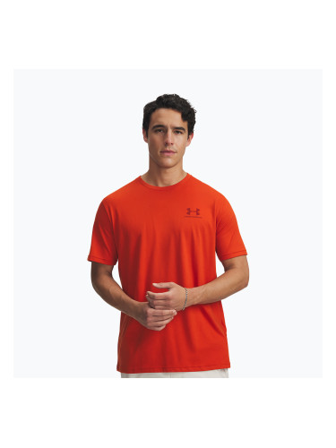 Мъжка тениска Under Armour Sportstyle Left Chest surplus orange/cinna red