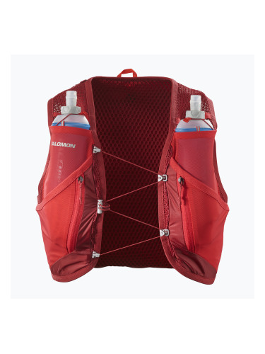 Salomon Active Skin 12 Комплект жилетка за бягане червена далия/високорискова червена