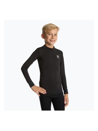 Детска термоактивна блуза с дълъг ръкав OneTeam GOAL DRY PLUS черна