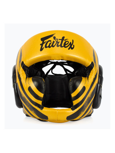 Боксова каска Fairtex Microfiber Headguard gold