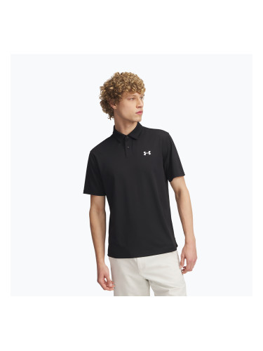 Мъжка поло тениска Under Armour Tee To Green Pique Polo black/white