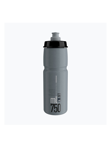 Велосипедна бутилка Elite Jet 750 ml grey/black logo