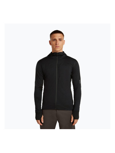 Мъжки суитшърт Icebreaker Merino Blend 300 RealFleece Descender Zip Hoodie black