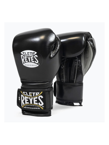 Боксови ръкавици Cleto Reyes Velcro Sparring black/ silver