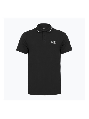 Мъжки EA7 Emporio Armani Core Identity Piqué Polo Shirt black