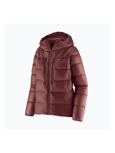 Дамско пухено яке Patagonia Fitz Roy Down Hoody dark ruby w / sizzle red