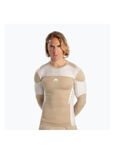 Мъжки тренировъчен гащеризон с дълъг ръкав Venum Tempest Rashguard beige/sand