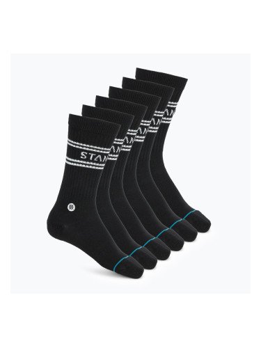 Stance Basic Crew чорапи 6 чифта черни
