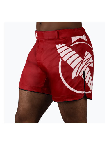 Мъжки тренировъчни шорти Hayabusa Icon Mid-Thigh MMA червено/бяло