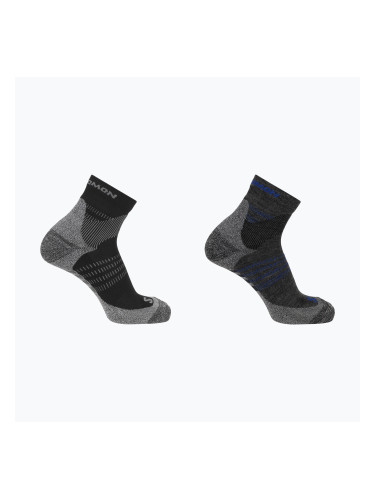 Salomon X Ultra Access Quarter трекинг чорапи 2 чифта антрацит/черно