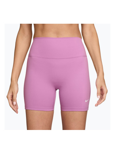 Дамски шорти Nike One High-Waisted Biker 5“ light magenta/white
