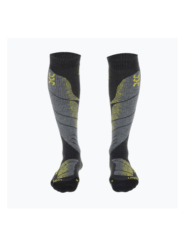 Мъжки чорапи UYN Ski All Mountain anthracite melange/yellow