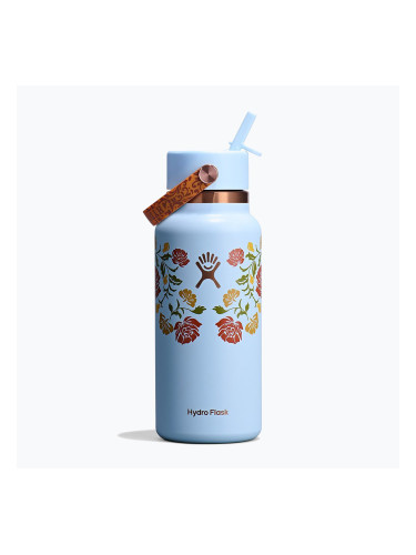 Термобутилка Hydro Flask Wide Mouth с капачка Flex Straw 946 ml western light blue