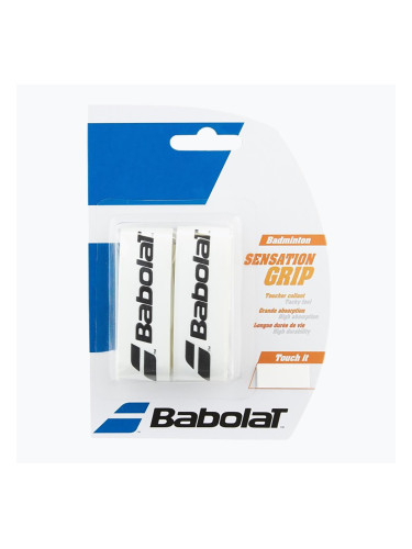 Грипве за ракети за бадминтон Babolat Grip Sensation 2 бр. white
