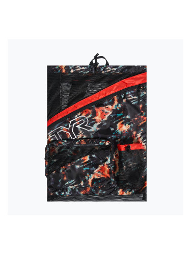 Торба за плуване TYR Elite Team Mesh 40 l orange / aqua / black