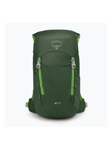 Детска туристическа раница Osprey Jet 18 l green canopy/ limeline green