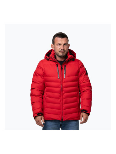 Мъжко зимно яке Pitbull Crestline Padded Hooded red