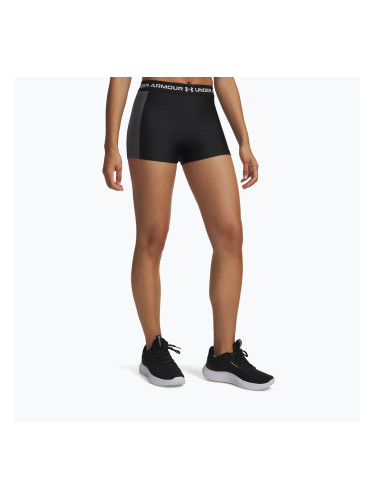 Дамски шорти за тренировка Under Armour HeatGear Rib Shorty black/castlerock/white