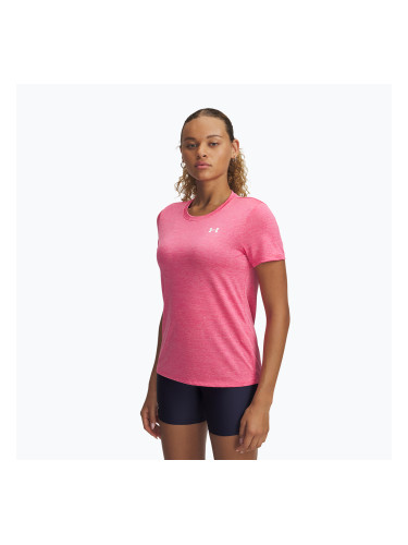 Under Armour Tech C-Twist дамска тениска за тренировки супер розово/бяло