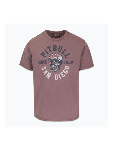 Мъжка тениска Pitbull Shkull Logo dusty burgundy