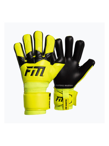 Вратарски ръкавици Football Masters Varis X yellow fluo