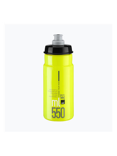 Велосипедна бутилка Elite Jet 550 ml yellow fluo/black logo