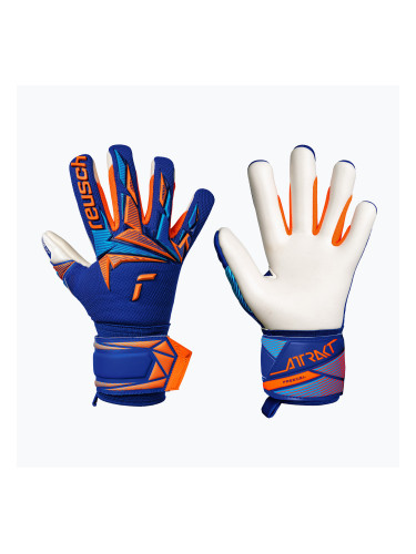 Детски вратарски ръкавици Reusch Attrakt Freegel Advance Junior sharp blue/shocking orange