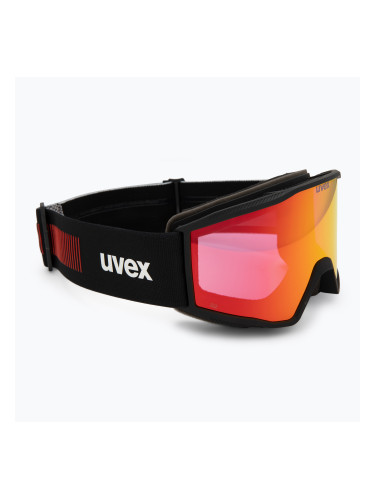Скиорска маска UVEX Blast CV black matt/mirror red