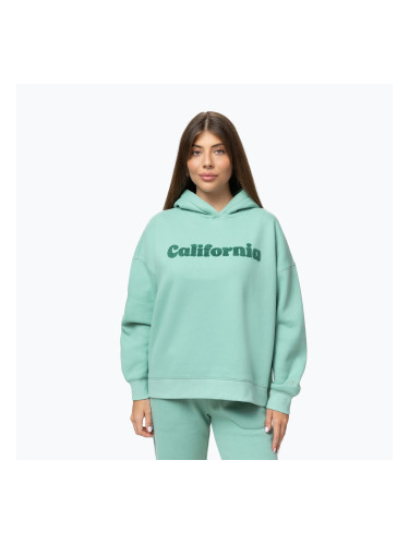 Дамски суитшърт Pitbull California Hooded light mint