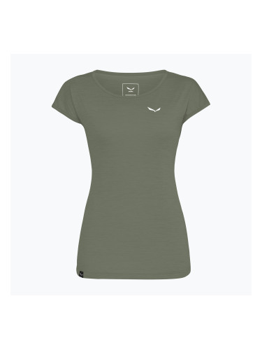 Дамска тениска Salewa Puez Melange Dry faded green melange