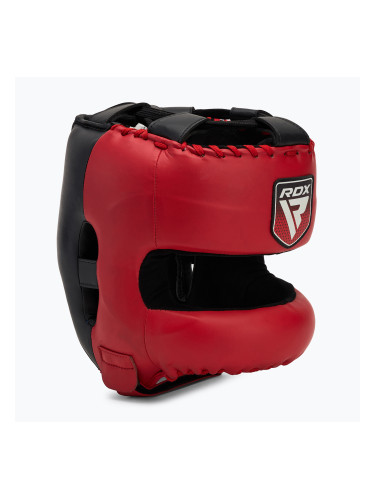 Боксова каска RDX Apex Boxing Head Gear With Nose Protection Bar red