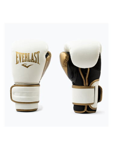 Боксови ръкавици Everlast Powerlock 2 white/gold