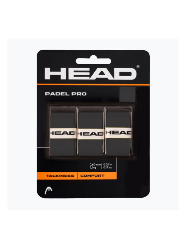 Обвивки за ракети HEAD Padel Pro 3 бр. черни 285111