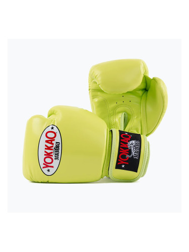 Мъжки боксови ръкавици YOKKAO Matrix lime punch