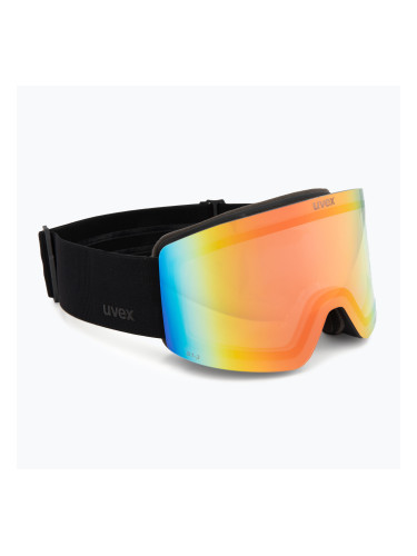 Скиорска маска UVEX Provoqe V black matt/vario rainbow mirror