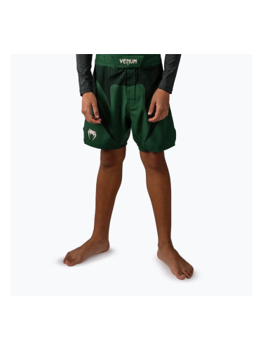 Детски шорти за тренировка Venum Attack Kids Fightshorts forest green/off white