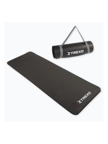 Подложка за упражнения XTREXO NBR 15 mm с каишка черна