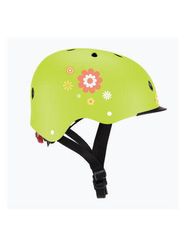Детска каска Globber Primo Fantasy лайм зелено цвете