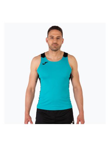 Мъжка тениска за бягане Joma Record II Tank Top turquoise/black