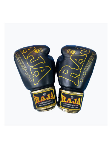 RAJA BOXING Произход Стандартни боксови ръкавици от естествена кожа черни