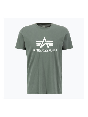Мъжка тениска Alpha Industries Basic vintage green