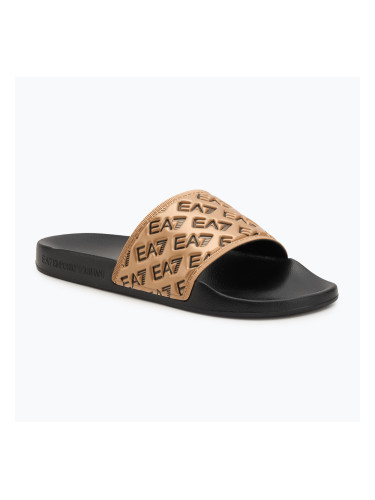 EA7 Emporio Armani Water Sports All Over джапанки черно / златно