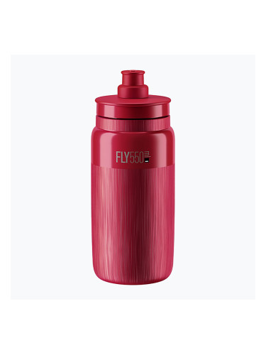 Велосипедна бутилка Elite FLY Tex 550 ml amaranth/grey logo