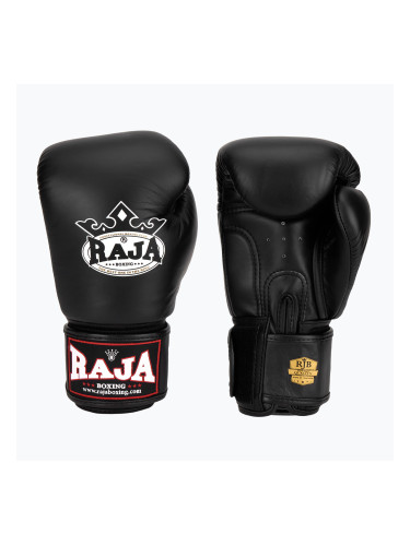 RAJA BOXING Единични стандартни боксови ръкавици от естествена кожа черни