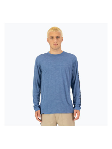 Мъжки термален активен суитшърт с дълъг ръкав Mons Royale Zephyr Tencel steel blue