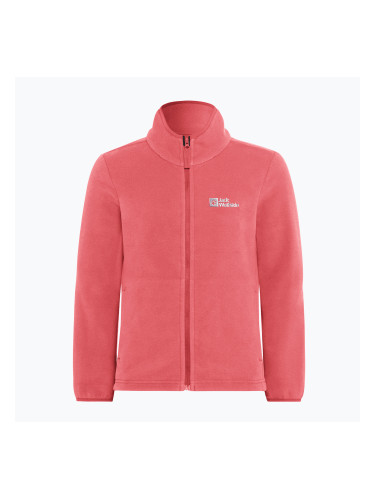 Детски суитшърт от полар Jack Wolfskin Taunus sunset coral