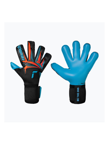 Вратарски ръкавици Reusch Attrakt Aqua Evolution black/shocking orange/aqua blue
