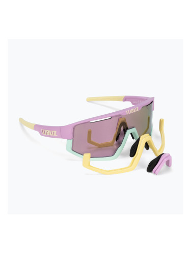 Слънчеви очила Bliz Fusion matt pastel purple yellow logo/brown pink multi
